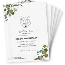 SNOW FOX HERBAL YOUTH FACE MASK 5-PACK COLLAGEN BOOST SKIN ELASTICITY FOR ANTI-AGING CARE