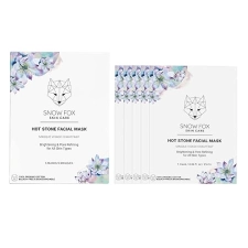 SNOW FOX SKINCARE HOT STONE FACIAL MASKS 5-PACK FOR OIL CONTROL PORE MINIMIZING TREATMENT