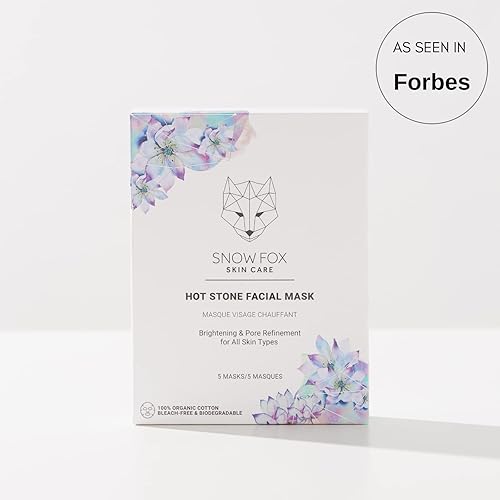 SNOW FOX SKINCARE HOT STONE FACIAL MASKS 5-PACK FOR OIL CONTROL PORE MINIMIZING TREATMENT