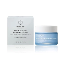 SNOW FOX SKINCARE ANTI-POLLUTION SERUM WITH SQUALENE ESSENTIAL OILS, HYDRATING JAPANESE MOISTURIZER
