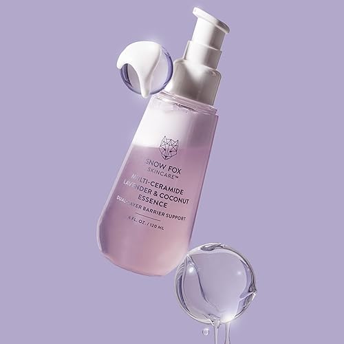 SNOW FOX MULTI-CERAMIDE LAVENDER COCONUT HYDRATING FACE SERUM FOR DRY, SENSITIVE SKIN, 120ML