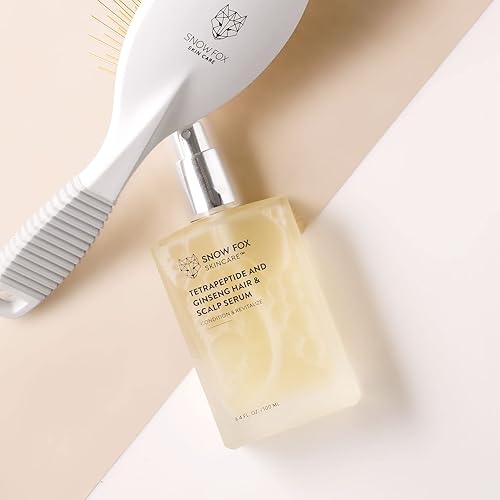 SNOW FOX SKINCARE TETRAPEPTIDE GINSENG HAIR AND SCALP SERUM SPRAY, 100ML NOURISHING FORMULA