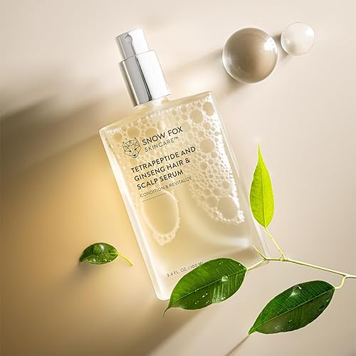 SNOW FOX SKINCARE TETRAPEPTIDE GINSENG HAIR AND SCALP SERUM SPRAY, 100ML NOURISHING FORMULA