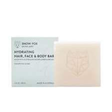SNOW FOX HYDRATING HAIR, FACE BODY BAR SHAMPOO CONDITIONER, SHEA BUTTER, ARGAN OIL, 2.8 OZ