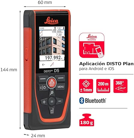 LEICA DISTO D5 LASER DISTANCE METER 650FT WITH BLUETOOTH 4X ZOOM CAMERA NEW PACKAGE