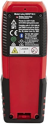 LEICA DISTO D1 LASER DISTANCE METER 120FT WITH BLUETOOTH 4.0, BLACK RED PRECISE MEASURING TOOL