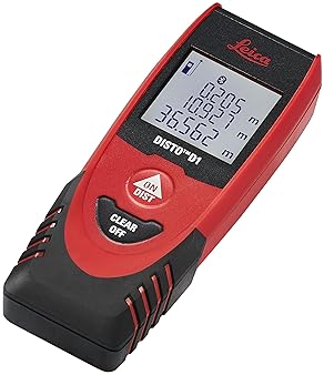 LEICA DISTO D1 LASER DISTANCE METER 120FT WITH BLUETOOTH 4.0, BLACK RED PRECISE MEASURING TOOL