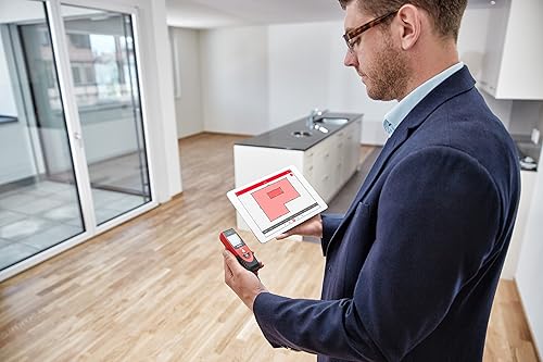 LEICA DISTO D1 LASER DISTANCE METER 120FT WITH BLUETOOTH 4.0, BLACK RED PRECISE MEASURING TOOL