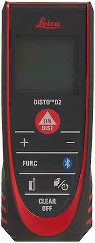 LEICA DISTO D2 LASER DISTANCE METER 330FT WITH BLUETOOTH 4.0, BLACK RED COMPACT DIGITAL MEASURE