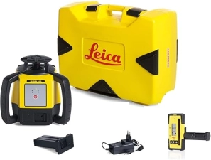 LEICA RUGBY 610 ROTARY LASER LEVEL, SELF-LEVELING HORIZONTAL, YELLOW BLACK MODEL 6008613