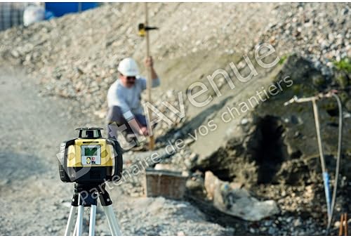 LEICA RUGBY 610 ROTARY LASER LEVEL, SELF-LEVELING HORIZONTAL, YELLOW BLACK MODEL 6008613
