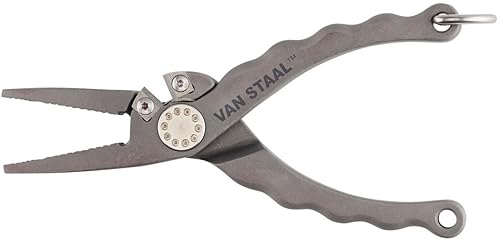 VAN STAAL FISHING PLIERS WITH LANYARD AND LEATHER SHEATH DURABLE SALTWATER FISHING TOOL