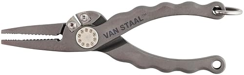 VAN STAAL FISHING PLIERS WITH LANYARD AND LEATHER SHEATH DURABLE SALTWATER FISHING TOOL
