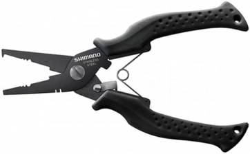 SHIMANO ADV 6-INCH FISHING PLIERS, BLACK DURABLE STAINLESS STEEL MULTI-TOOL ATAD006BK