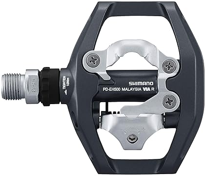 SHIMANO SPD PEDALS PD-EH500 DUAL PLATFORM CLIPLESS FLAT BIKE PEDALS FOR ROAD MTB CYCLING