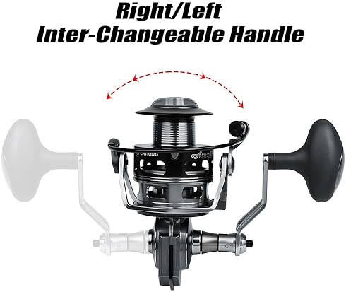 KATUYSHA FULL METAL SPINNING FISHING REEL, ALUMINUM SPOOL, SALTWATER CARP BIG GAME OCEAN REELS