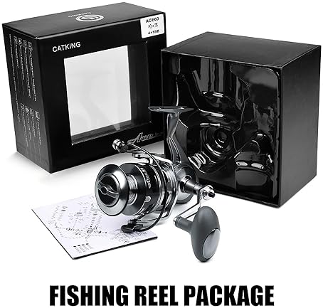 KATUYSHA FULL METAL SPINNING FISHING REEL, ALUMINUM SPOOL, SALTWATER CARP BIG GAME OCEAN REELS