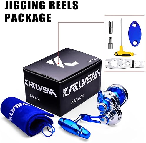 KATUYSHA SALTWATER JIGGING REEL - HEAVY DUTY LEVER DRAG CONVENTIONAL ALUMINUM TROLLING REEL FOR BIG GAME