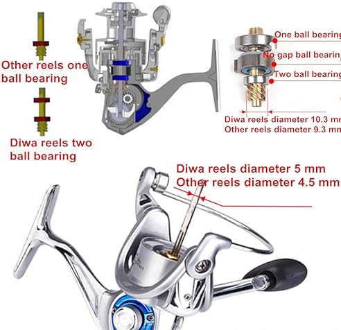 DIWA SPINNING FISHING REEL, ULTRA SMOOTH, 3000-7000, SALTWATER FRESHWATER, METAL BODY, TROUT BASS CA