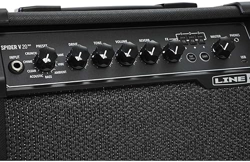 LINE 6 SPIDER V 20 MKII 20-WATT MODELING GUITAR COMBO AMP PRACTICE AMPLIFIER WITH EFFECTS