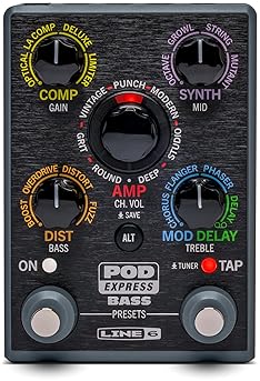 LINE 6 POD EXPRESS BASS MULTI-EFFECTS PROCESSOR PEDAL FOR BASS GUITAR COMPACT PORTABLE