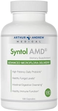 ARTHUR ANDREW MEDICAL  SYNTOL 3-IN-1 PROBIOTIC, PREBIOTIC FIBER YEAST CLEANSE ENZYMES  180 CAPSULES