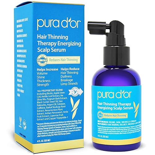 PURA DOR HAIR THINNING THERAPY SERUM 4OZ BIOTIN, CAFFEINE, COPPER PEPTIDE FOR ALL HAIR TYPES