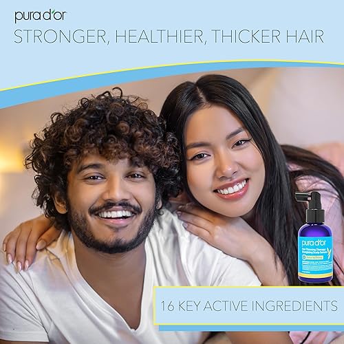 PURA DOR HAIR THINNING THERAPY SERUM 4OZ BIOTIN, CAFFEINE, COPPER PEPTIDE FOR ALL HAIR TYPES