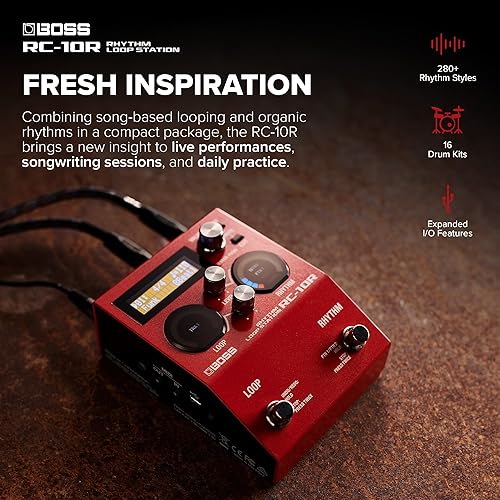 BOSS RC-10R RHYTHM LOOP STATION PEDAL 280 STYLES, 16 DRUM KITS, 2-TRACK, MIDI, COMPACT