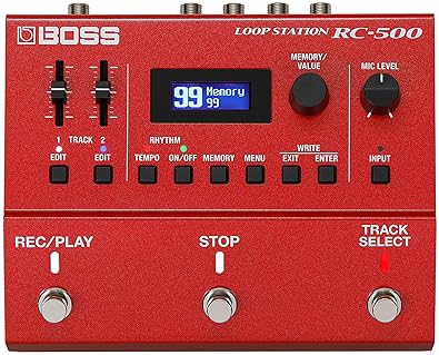 BOSS RC-500 LOOP STATION 2-TRACK LOOPER, 16 DRUM KITS, 13H RECORDING, ONBOARD MIXING, PRO SOUND