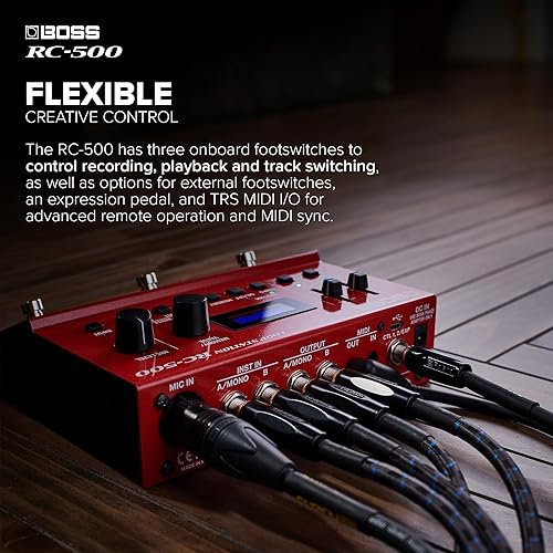 BOSS RC-500 LOOP STATION 2-TRACK LOOPER, 16 DRUM KITS, 13H RECORDING, ONBOARD MIXING, PRO SOUND
