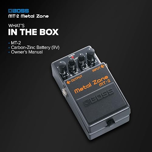 BOSS MT-2 METAL ZONE DISTORTION PEDAL FOR ELECTRIC GUITAR HIGH-GAIN EFFECTS STOMPBOX