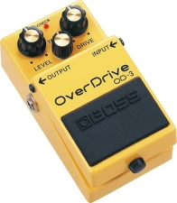 BOSS OD-3 OVERDRIVE GUITAR EFFECTS PEDAL GOLD, MEDIUM CLASSIC ANALOG DISTORTION SOUND