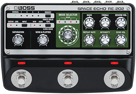 BOSS RE-202 SPACE ECHO PEDAL TAPE ECHO, DELAY SPRING REVERB, TRUE STEREO, ROLAND RE-201 REISSUE