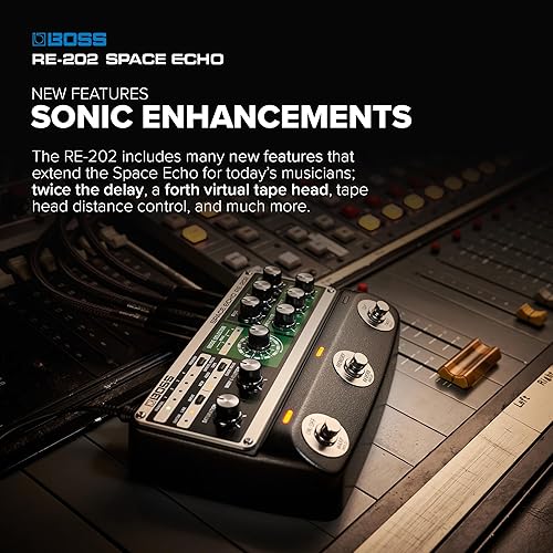 BOSS RE-202 SPACE ECHO PEDAL TAPE ECHO, DELAY SPRING REVERB, TRUE STEREO, ROLAND RE-201 REISSUE