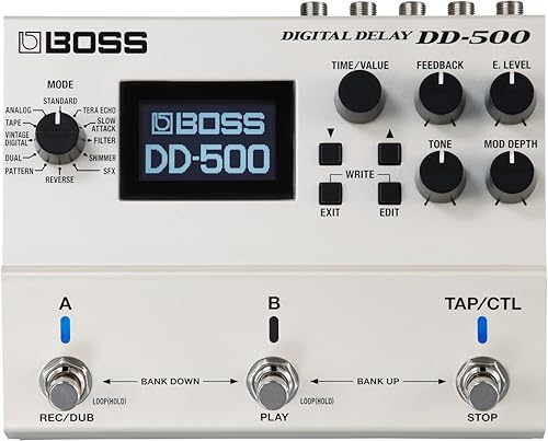BOSS DD-500 DIGITAL DELAY PEDAL ADVANCED GUITAR EFFECTS STOMPBOX FOR STUDIO LIVE PERFORMANCE