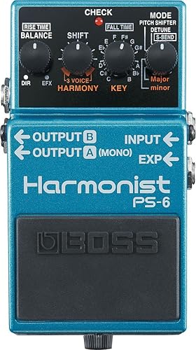 BOSS PS-6 HARMONIST GUITAR EFFECTS PEDAL PITCH SHIFTER HARMONY, BLUE