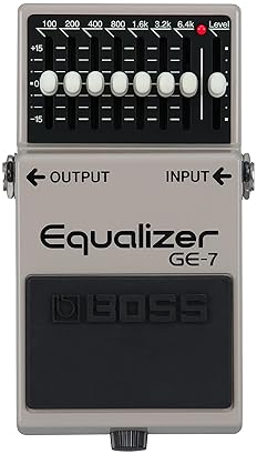 BOSS GE-7 GUITAR EQUALIZER PEDAL 7-BAND GRAPHIC EQ, 15DB BOOST CUT, COMPACT EFFECTS PEDAL