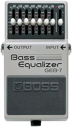 BOSS GEB-7 SEVEN-BAND GRAPHIC BASS EQUALIZER PEDAL FOR GUITAR AND BASS EFFECTS