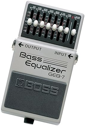BOSS GEB-7 SEVEN-BAND GRAPHIC BASS EQUALIZER PEDAL FOR GUITAR AND BASS EFFECTS
