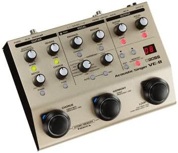 BOSS VE-8 ACOUSTIC SINGER PREAMP EFFECTS PEDAL FOR GUITARISTS VOCAL HARMONIES, LOOPER, FX