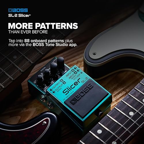 BOSS SL-2 SLICER COMPACT STEREO PEDAL FOR GUITAR, KEYBOARD DJ 88 PATTERNS, PULSATING GROOVES