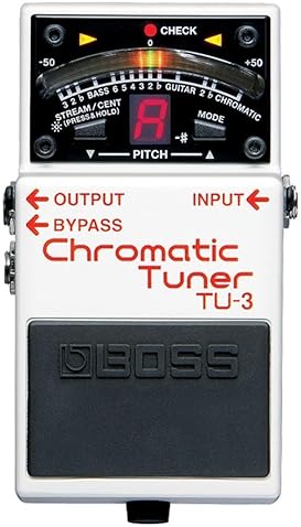 BOSS TU-3 CHROMATIC GUITAR BASS PEDAL TUNER, LED METER, ACCU-PITCH, PRO STOMPBOX ACCURACY