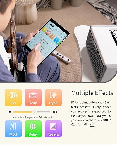 MOOER SD30I 30W PORTABLE BLUETOOTH GUITAR AMP, 101 EFFECTS, LOOPER, DRUMMER, 5HR BATTERY