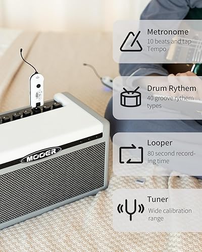MOOER SD30I 30W PORTABLE BLUETOOTH GUITAR AMP, 101 EFFECTS, LOOPER, DRUMMER, 5HR BATTERY