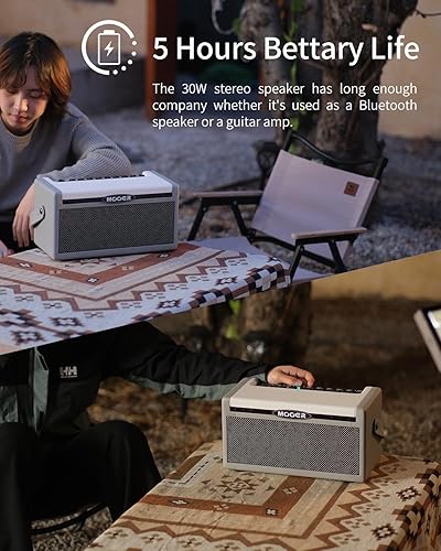 MOOER SD30I 30W PORTABLE BLUETOOTH GUITAR AMP, 101 EFFECTS, LOOPER, DRUMMER, 5HR BATTERY