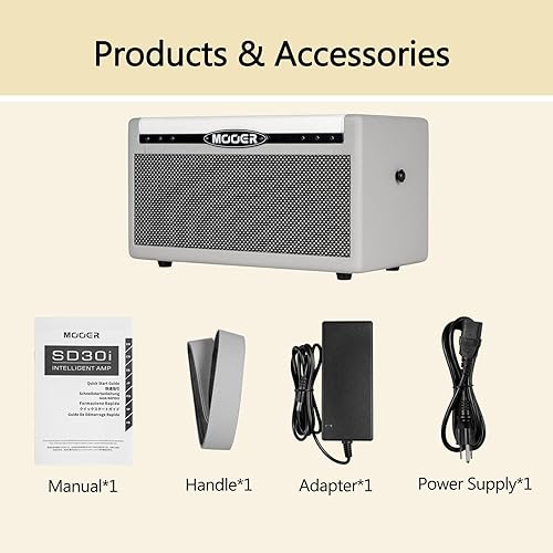 MOOER SD30I 30W PORTABLE BLUETOOTH GUITAR AMP, 101 EFFECTS, LOOPER, DRUMMER, 5HR BATTERY