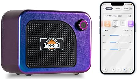 MOOER HORNET 05I PORTABLE BLUETOOTH GUITAR AMP, 5W, 101 EFFECTS, BATTERY, DRUM, TUNER, LOOP