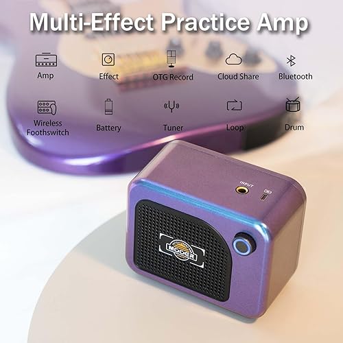 MOOER HORNET 05I PORTABLE BLUETOOTH GUITAR AMP, 5W, 101 EFFECTS, BATTERY, DRUM, TUNER, LOOP