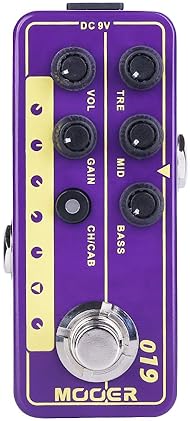 MOOER M019 MICRO PREAMP PEDAL UK GOLD PLX GUITAR AMP SIMULATOR EFFECTS PEDAL